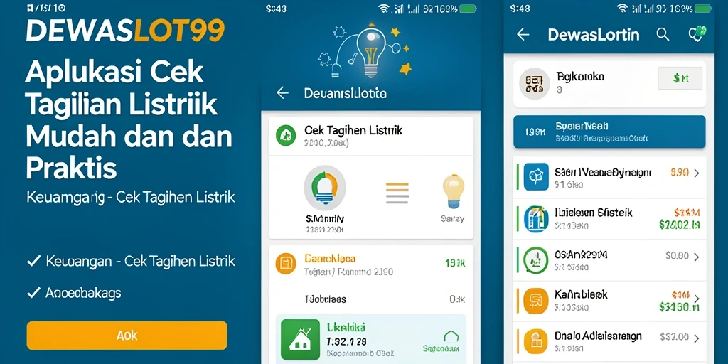 Tampilan antarmuka DEWASLOT99 untuk cek tagihan listrik.