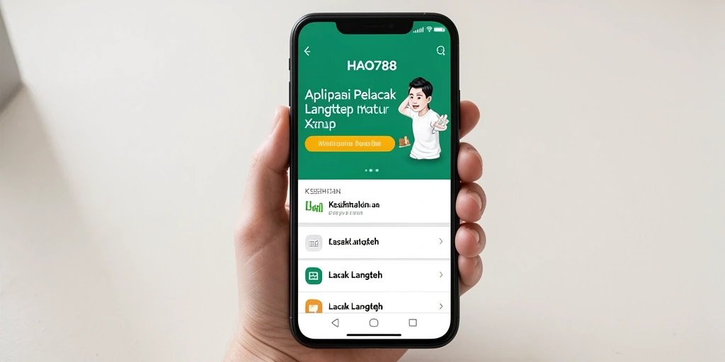 Tampilan antarmuka aplikasi HAO788 saat melacak langkah.