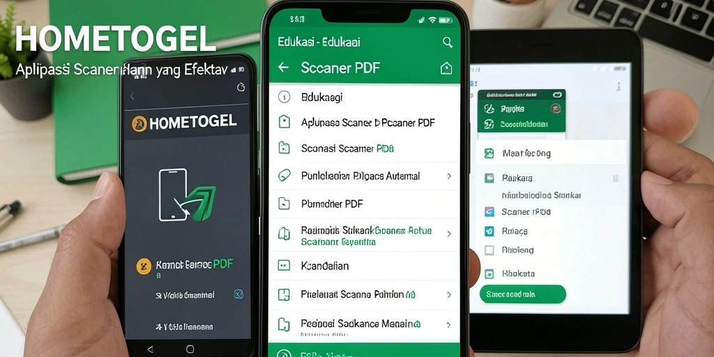 Antarmuka aplikasi HOMETOGEL yang intuitif untuk pemindaian PDF.