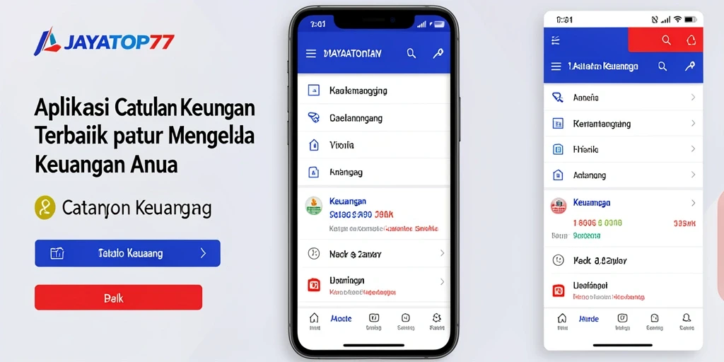 Antarmuka aplikasi JAYATOP77 yang sederhana dan jelas untuk Catatan Keuangan.