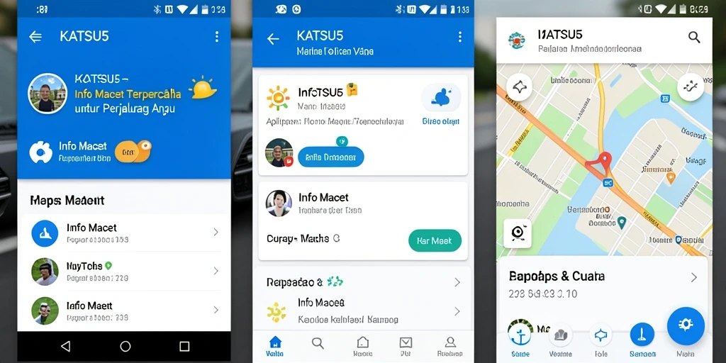 Tampilan antarmuka KATSU5 menunjukkan informasi kemacetan terkini.