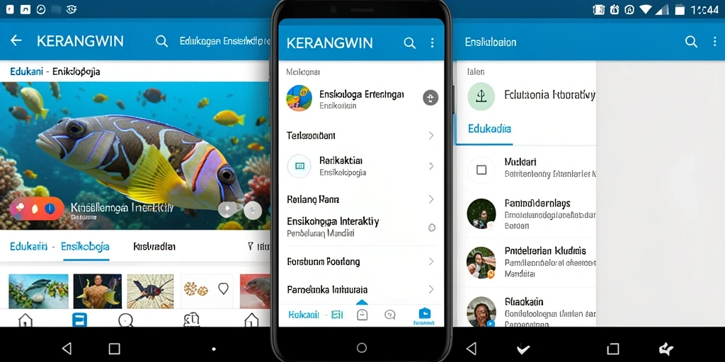 Tampilan antarmuka KERANGWIN yang menarik dan informatif.