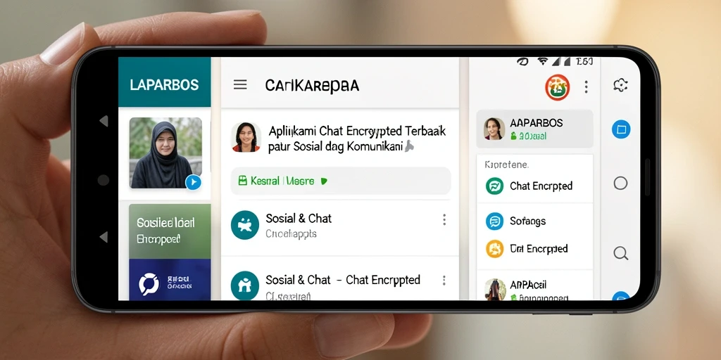 Antarmuka pengguna LAPARBOS yang modern dan aman untuk chatting.