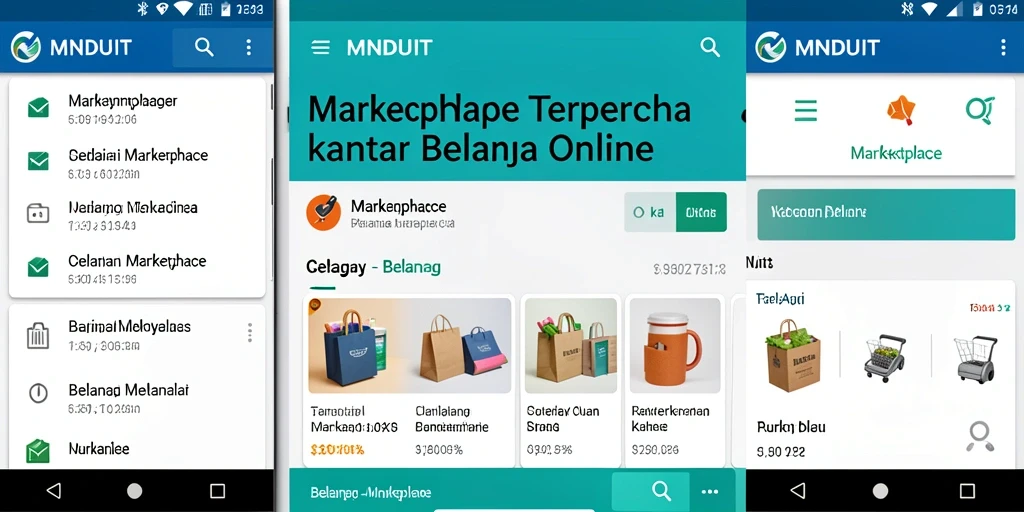 Tampilan antarmuka MNDUIT yang memudahkan pengguna dalam berbelanja.