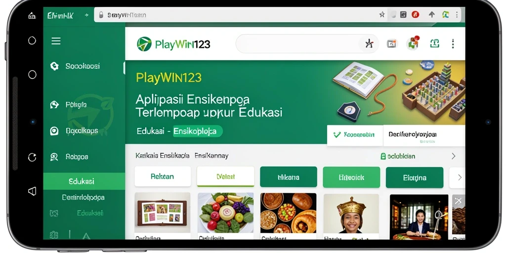 Antarmuka menarik yang memudahkan eksplorasi informasi Ensiklopedia.