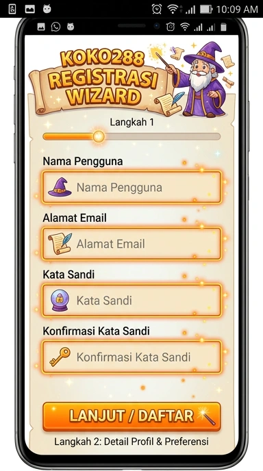 Panduan Registrasi Akun Baru koko288 untuk Android